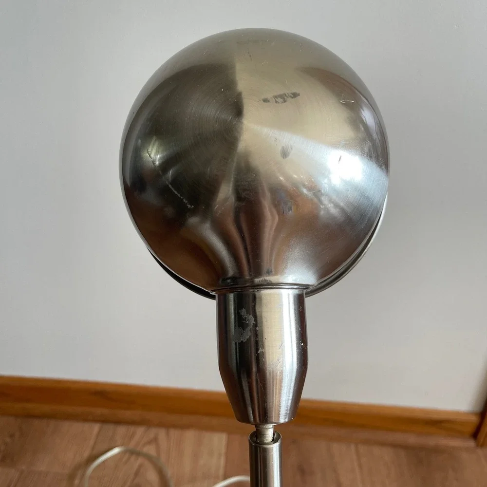 VTG IKEA Format Desk Lamp Silver Steel Adjustable Arm Industrial Modern